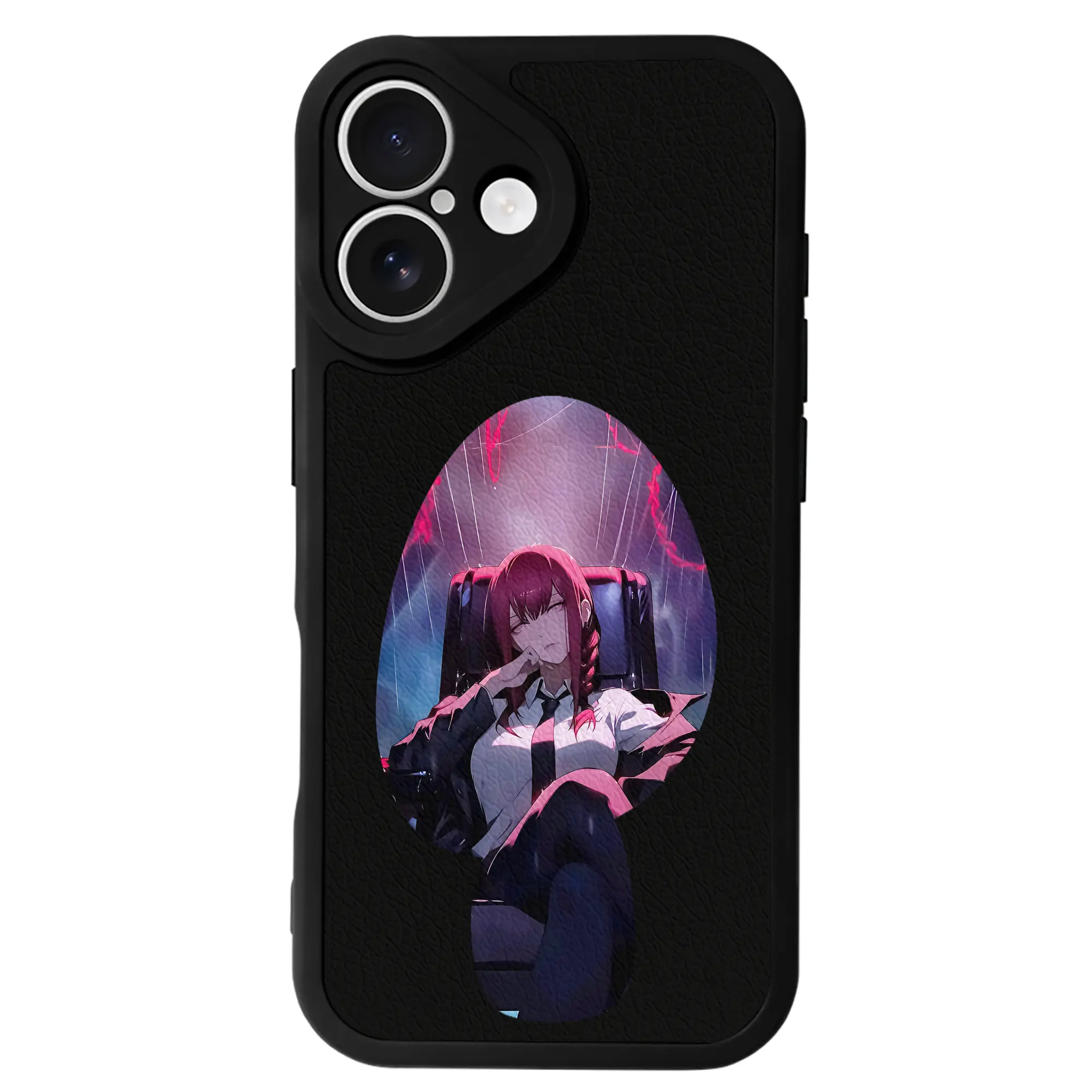 チェンソーマン グッズ,マキマ - IPhone 16シリーズ対応 ・ シリコンスマホケース ・ レザー調 ・ 高精度フィット ・ 耐衝撃 ・ ワイヤレス充電対応 ・ 精密カット